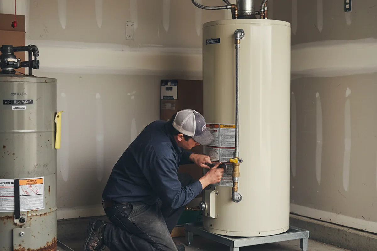 Water heater and shutoff valve replacement in Callery
